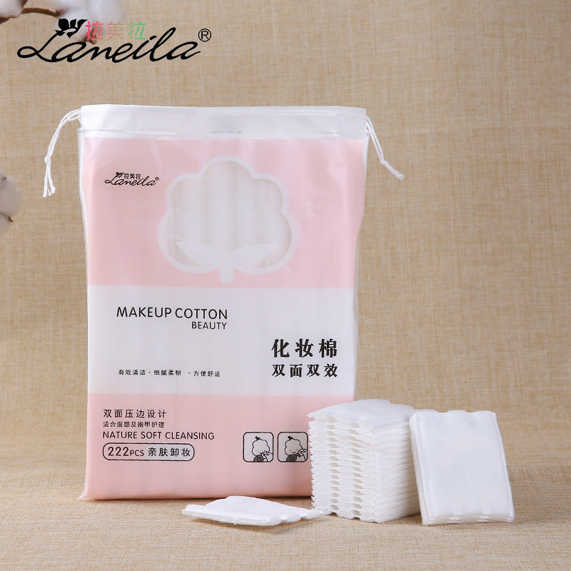 Yousha Algodones Desmaquillantes 222 Piezas: Almohadillas de Doble Cara Gruesas para Desmaquillar y Retirar Esmalte, Empaque de 3 Capas