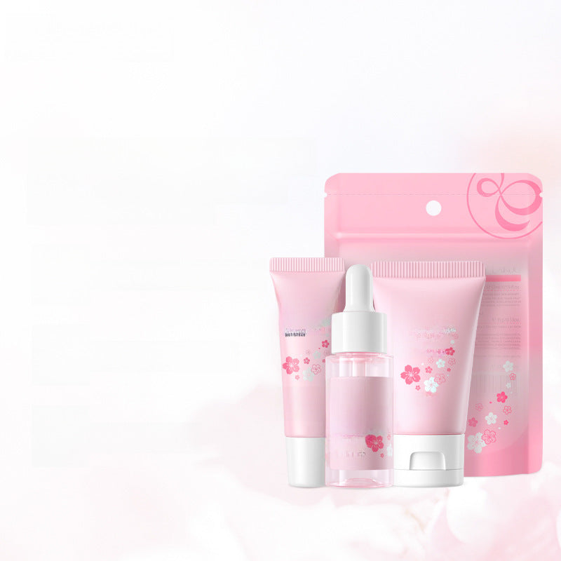 Juego de cuidado de piel LaiKou para viaje con suero, crema para ojos y crema hidratante