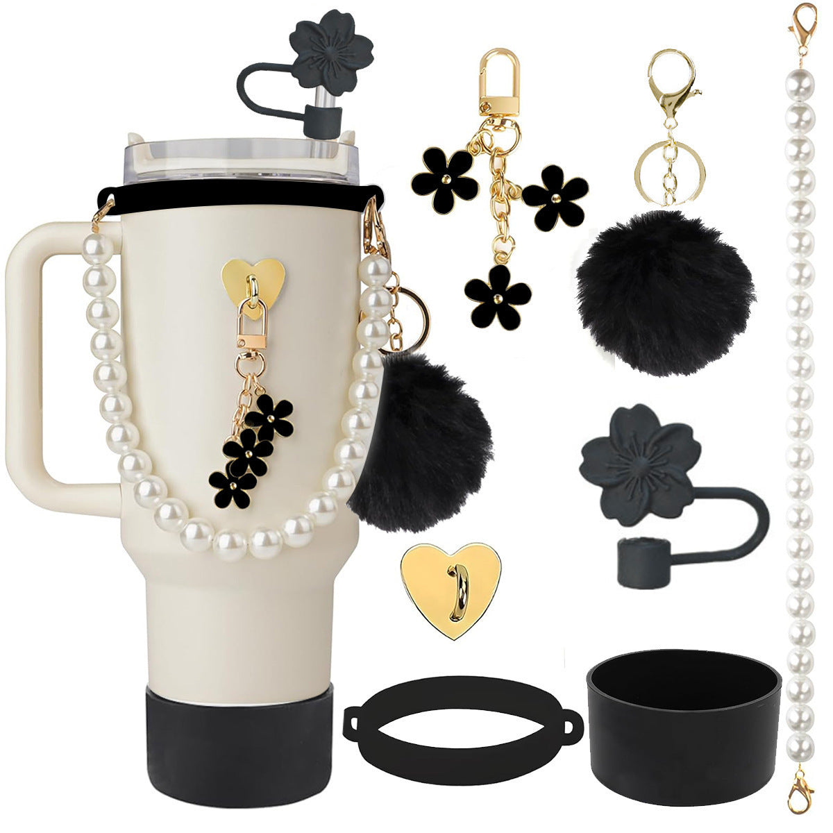 TEST - Set de Correa con Perlas y Accesorios para Botella Stanley: Elegante y Funcional