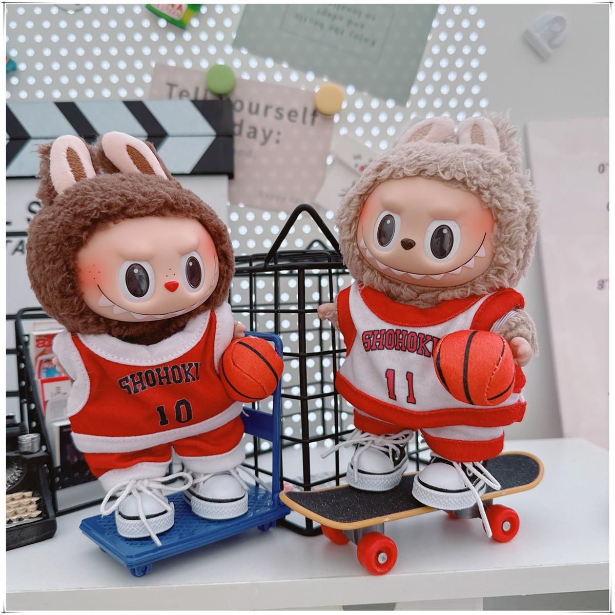 Ropa deportiva para muñecas Labubu de 17 cm – Accesorios para muñecos (muñeca no incluida)