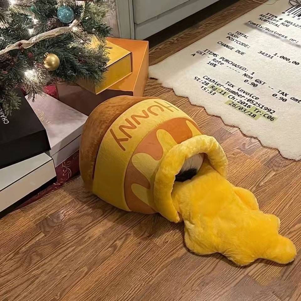 Cueva para Gato con Diseño de Mielera: Calientica y Cómoda para tu Michi