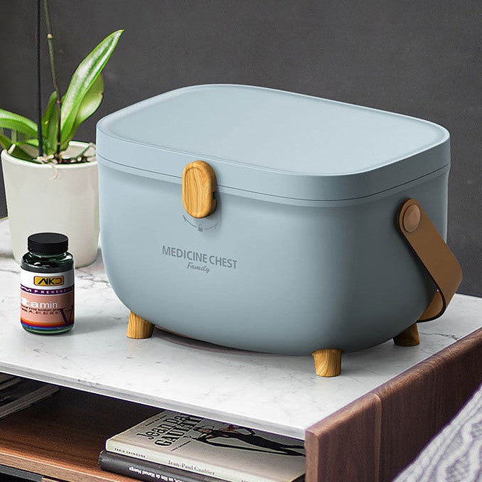 Organizador Mediano : Botiquín Médico de 2 Niveles con Asa y Tapa Moderna