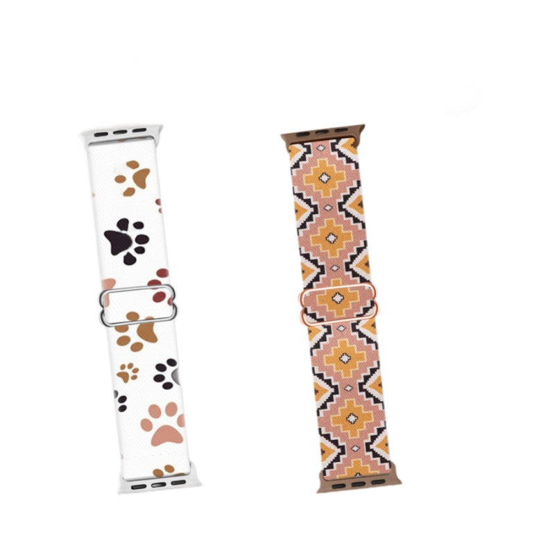 Correa de silicona para Apple Watch con pasadores deslizables disponible en varios diseños.