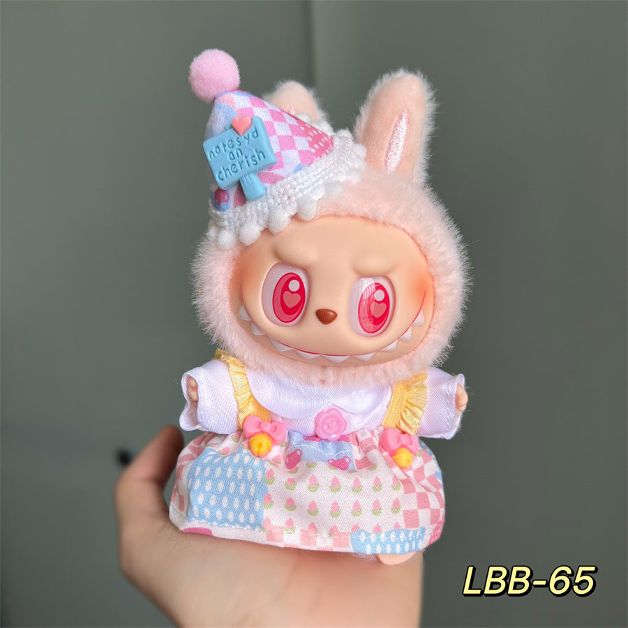 Ropa para Labubu de 17cm – Estilo Urban, Kawaii, Retro, Cosplay, preppy coreano y Más (Muñeca no incluida)