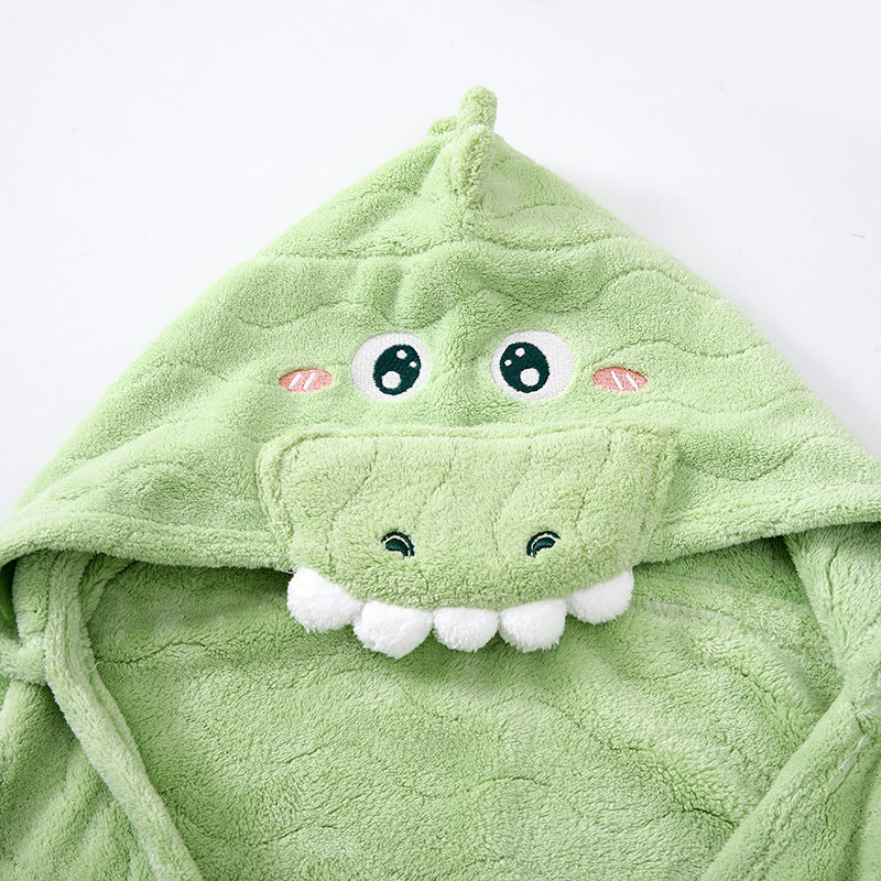 Bata toalla para niños con diseño de cocodrilo