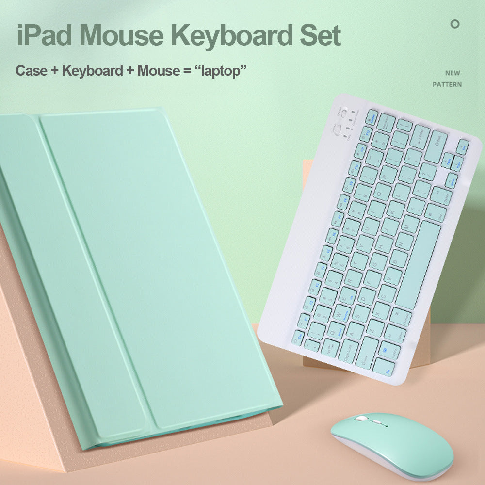 Funda de teclado para iPad Pro 11 (2020) y iPad 10.2: incluye cobertura de piel, soporte para mouse Bluetooth y compatibilidad con mini 9.7