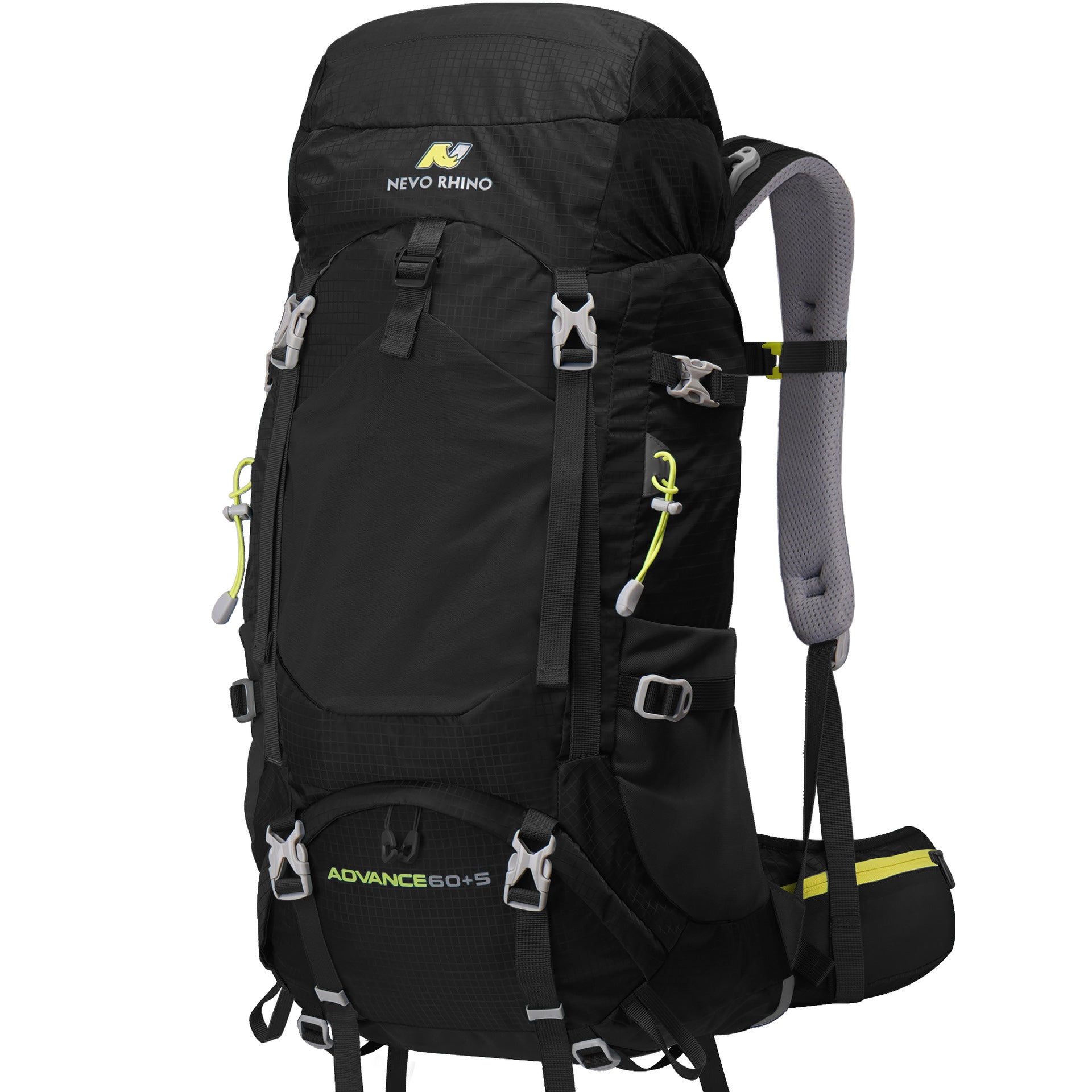 Mochila de Montaña para Hombre: Mochila de Senderismo de Gran Capacidad 60L/65L para Viajes