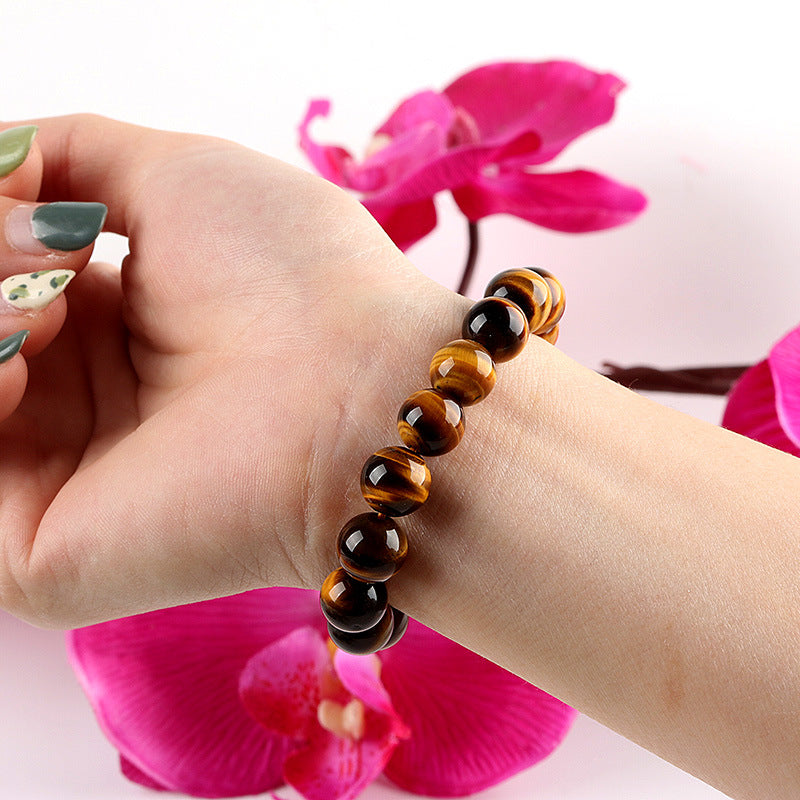 Pulsera de Ojo de Tigre Natural: Alta Calidad, Diseño Sencillo, Estilo Versátil, Gema de Cat Eye
