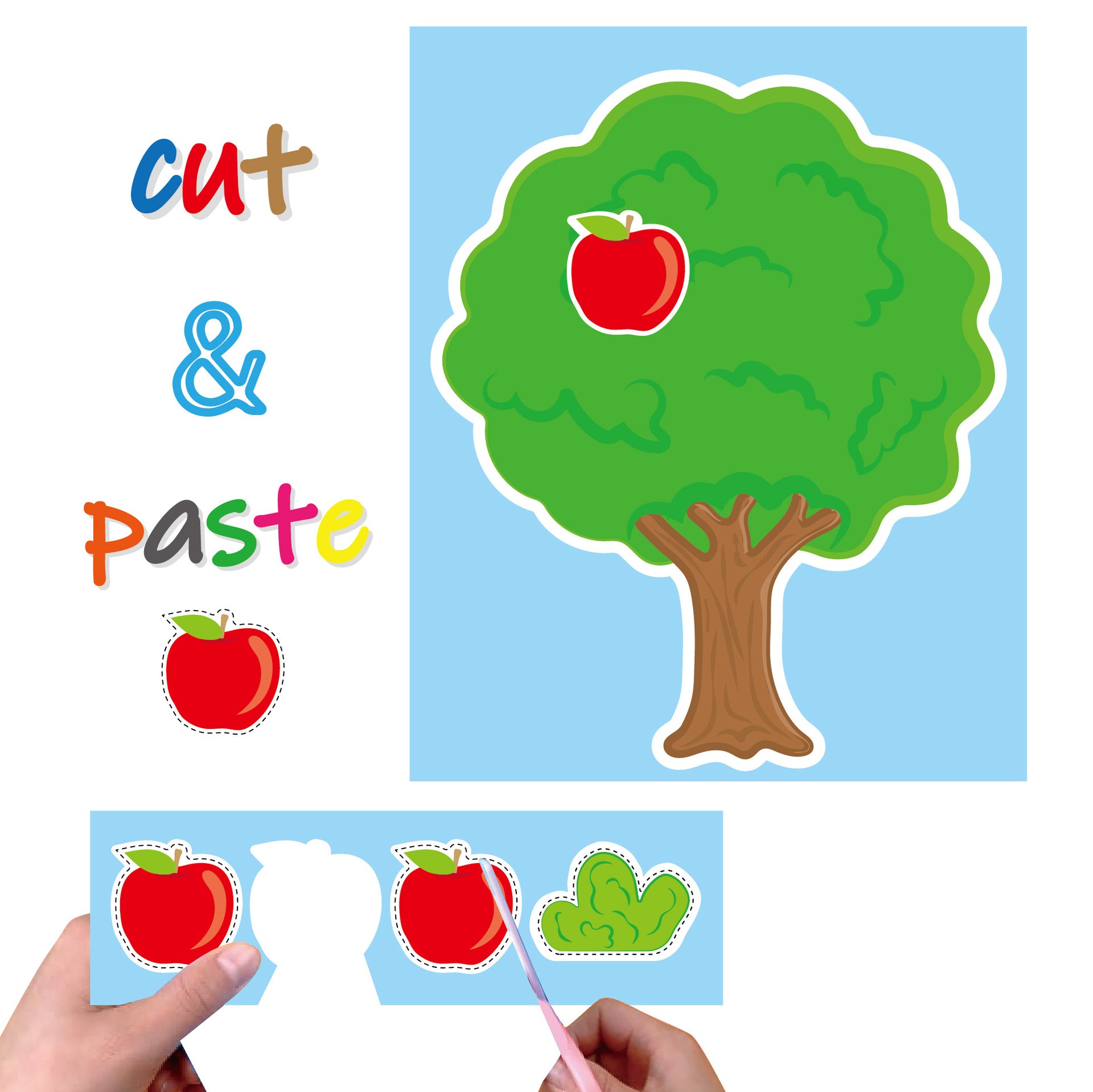 Libro Educativo Infantil de Manualidades para Recortar y Pegar