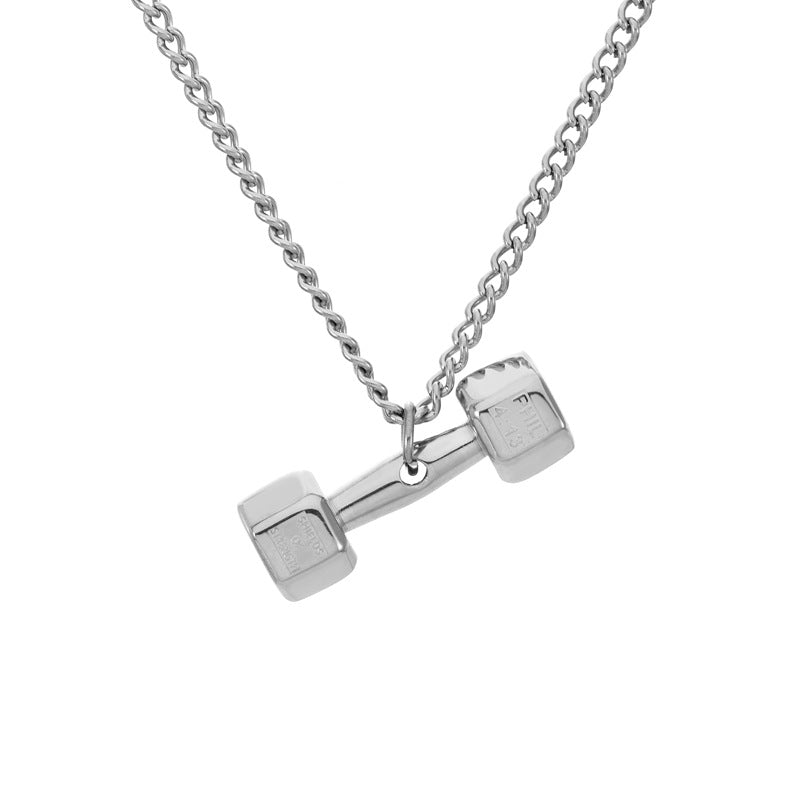 Collar con Dije de Mancuerna – Joyería para Parejas y Adictos del Gimnasio