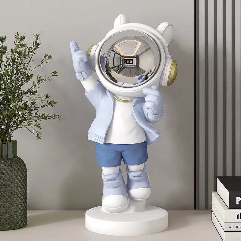 Figura de Astronauta Escuchando Música para Decoración
