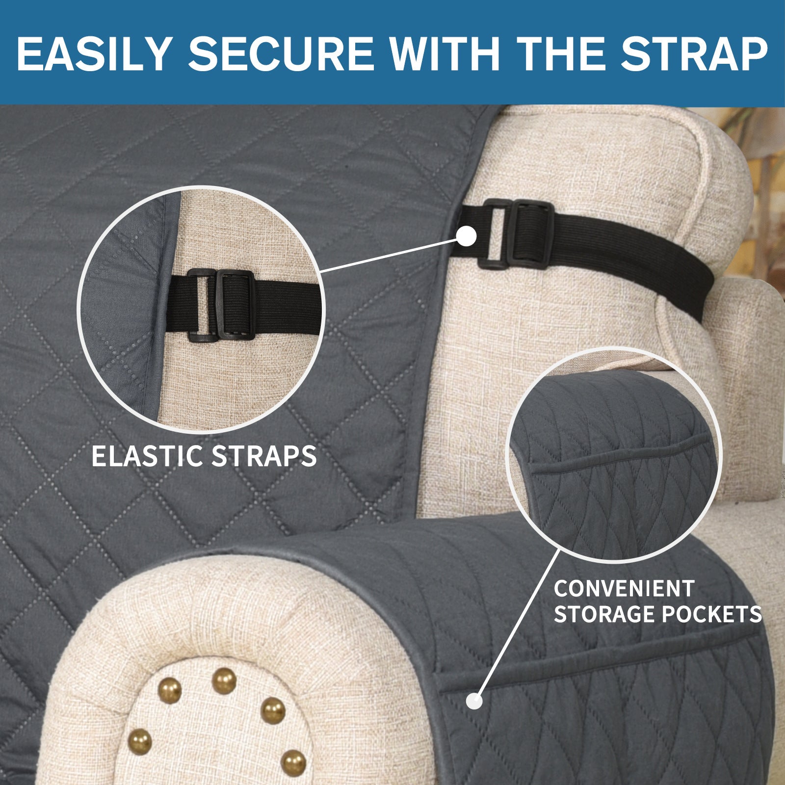 Cubre Sofá Impermeable y Antideslizante para Mascotas - Protector de Muebles