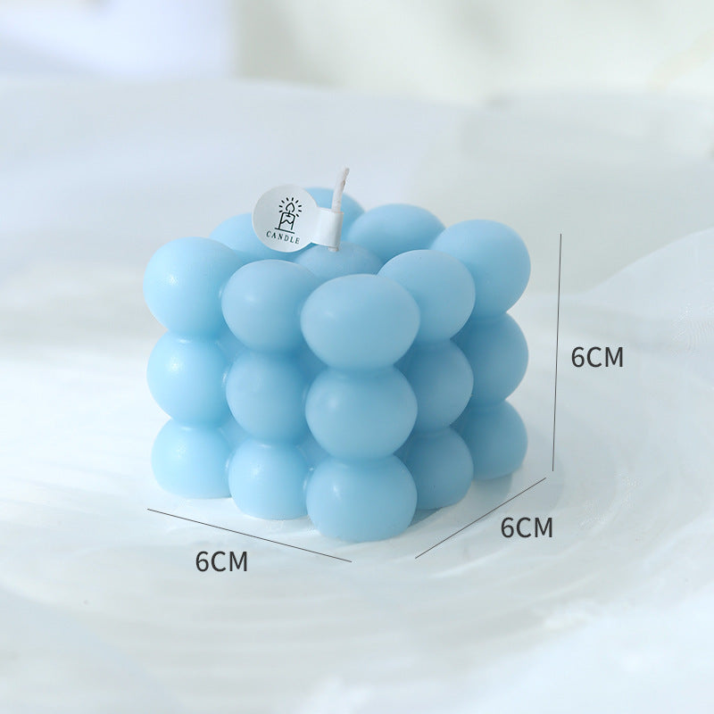 Vela Aromática Cubo de Colores: Diseño Macaron Decorativa - Regalo Original