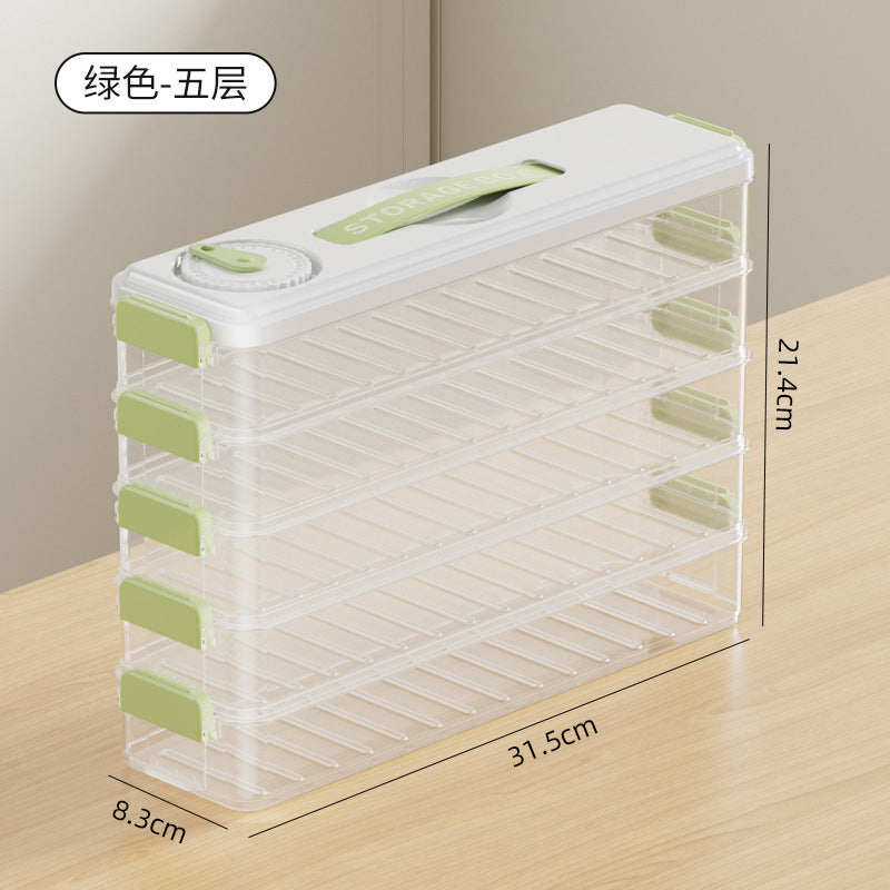 Caja de almacenamiento para dumplings congelados: recipientes de grado alimenticio para nevera y organización