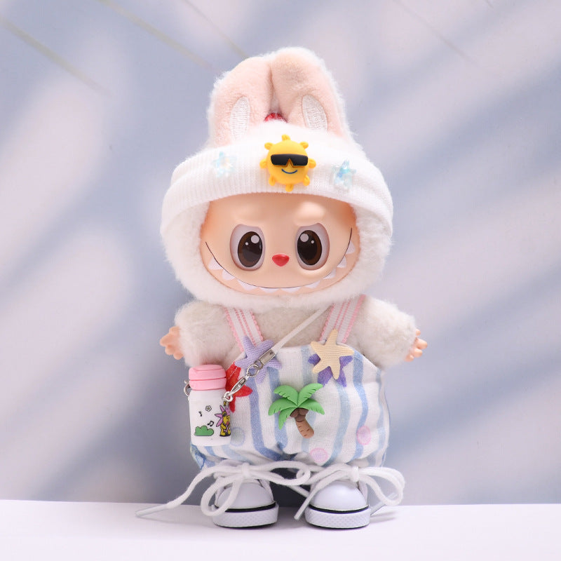 Ropa de Playa para Muñeca Labubu 17 cm – Set con Mini Termo y Accesorios (Muñeca No Incluida)