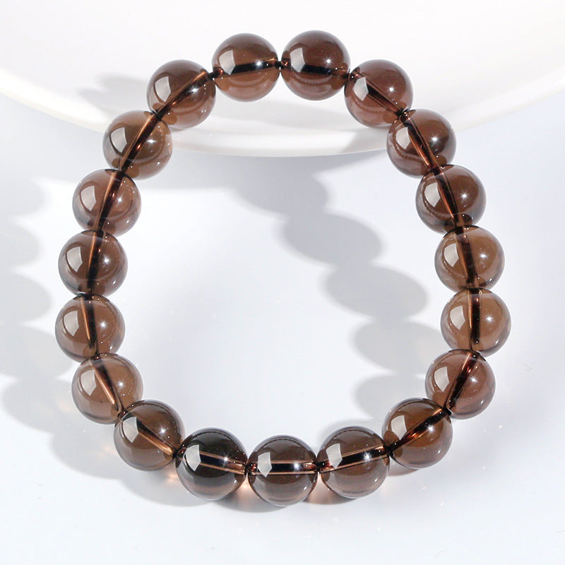 Pulsera de Cristal Natural: Joyería de Colección, Cristal de Ahumado de Brasil, Limpieza y Desmagnetización