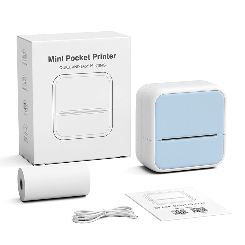 Portable Bluetooth Label Printer: Barcode, Sticky Labels, Commercial & Home Use