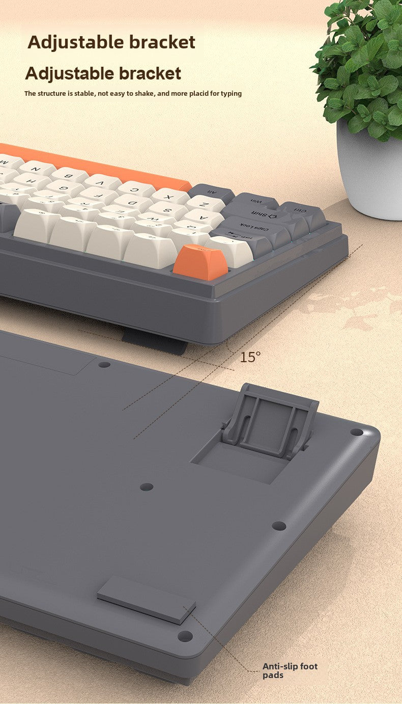 Teclado Gaming K81 con Iluminación: MDA Caps en Tres Colores, Compatible con PC y Laptop