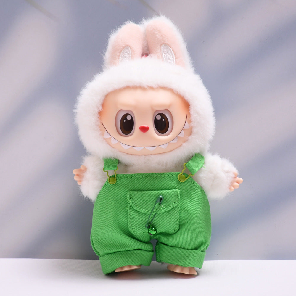 Set de Peto Multicolor con Bolsillos Labubu: Compatible con Labubu, Set de Ropa y Accesorios para Muñecas de 17cm, Complementos para Labubu (Muñeca no incluida)