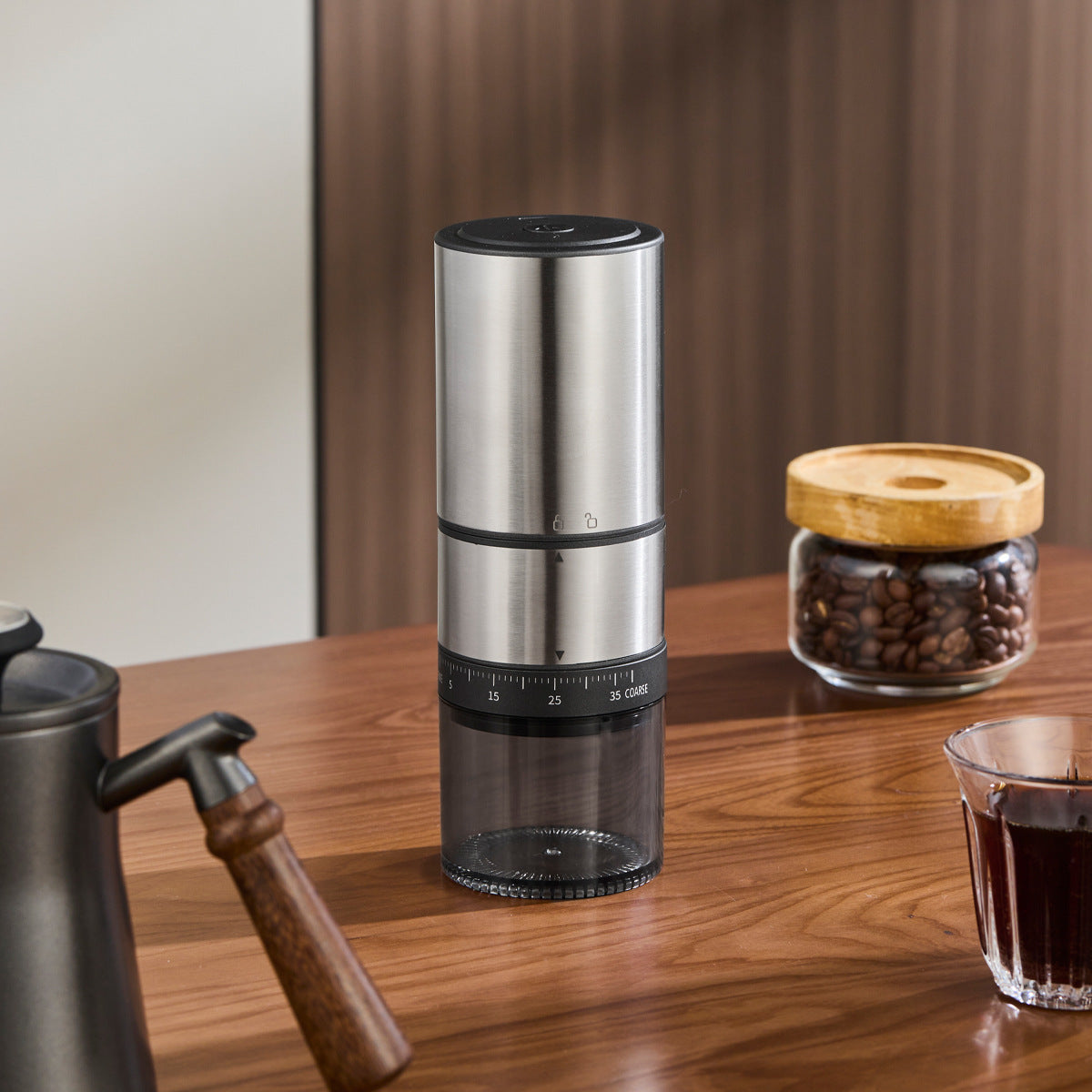 Molinillo de Café Eléctrico Portátil: USB Recargable, Compacto y Eficiente