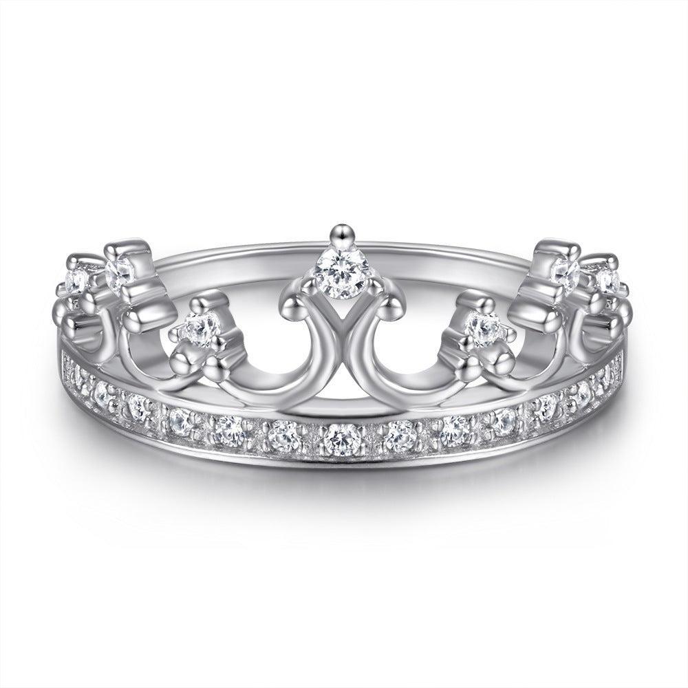 Anillo en Forma de Corona para Mujer: Plata 925 – Elegancia y Estilo Real