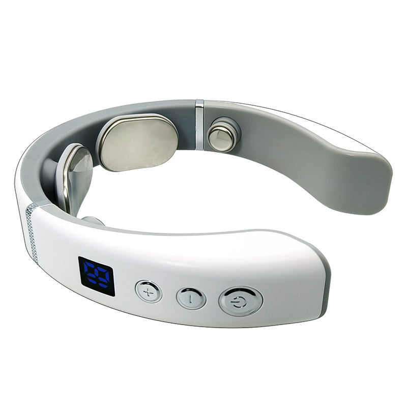 Masajeador de Cuello Portátil con Calor – Dispositivo Cervical Recargable para Aliviar Tensión y Dolor