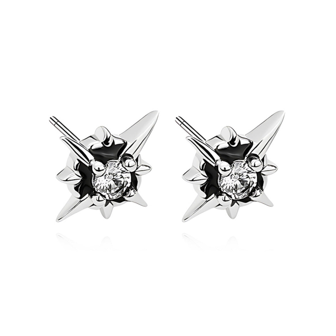 Pendientes Punk en Plata 925 para Hombre – Estilo Rockero e Irreverente