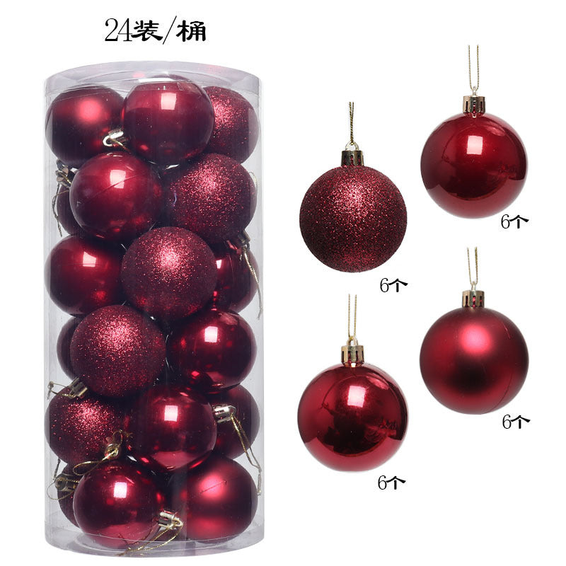 Bolas Navideñas Decorativas de Plástico con Acabado Metálico en Varios Colores