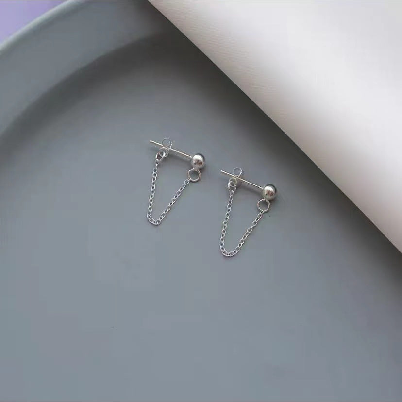 Aretes de Cadena en Plata 925 – Estilo Ear Jacket para Mujer