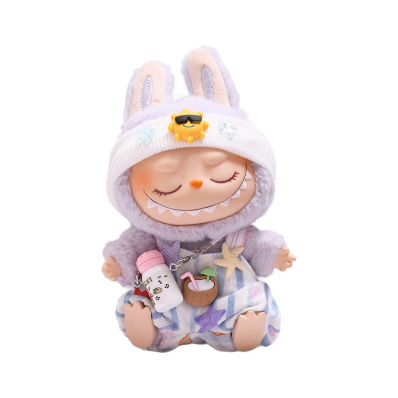 Ropa de Playa para Muñeca Labubu 17 cm – Set con Mini Termo y Accesorios (Muñeca No Incluida)