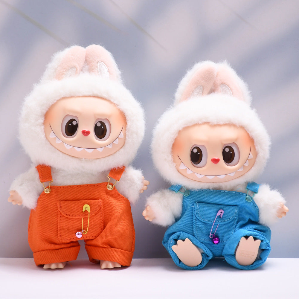 Set de Peto Multicolor con Bolsillos Labubu: Compatible con Labubu, Set de Ropa y Accesorios para Muñecas de 17cm, Complementos para Labubu (Muñeca no incluida)