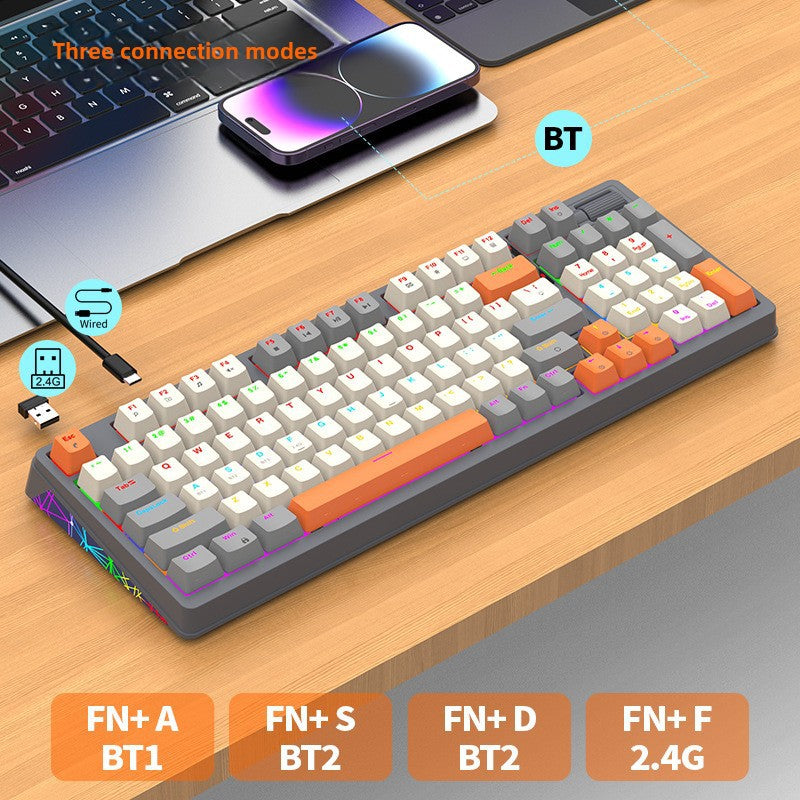 Teclado Mecánico Inalámbrico K95: 2.4G, Bluetooth, Tres Modos, Hot-Swap, Estructura Gasket para Juegos