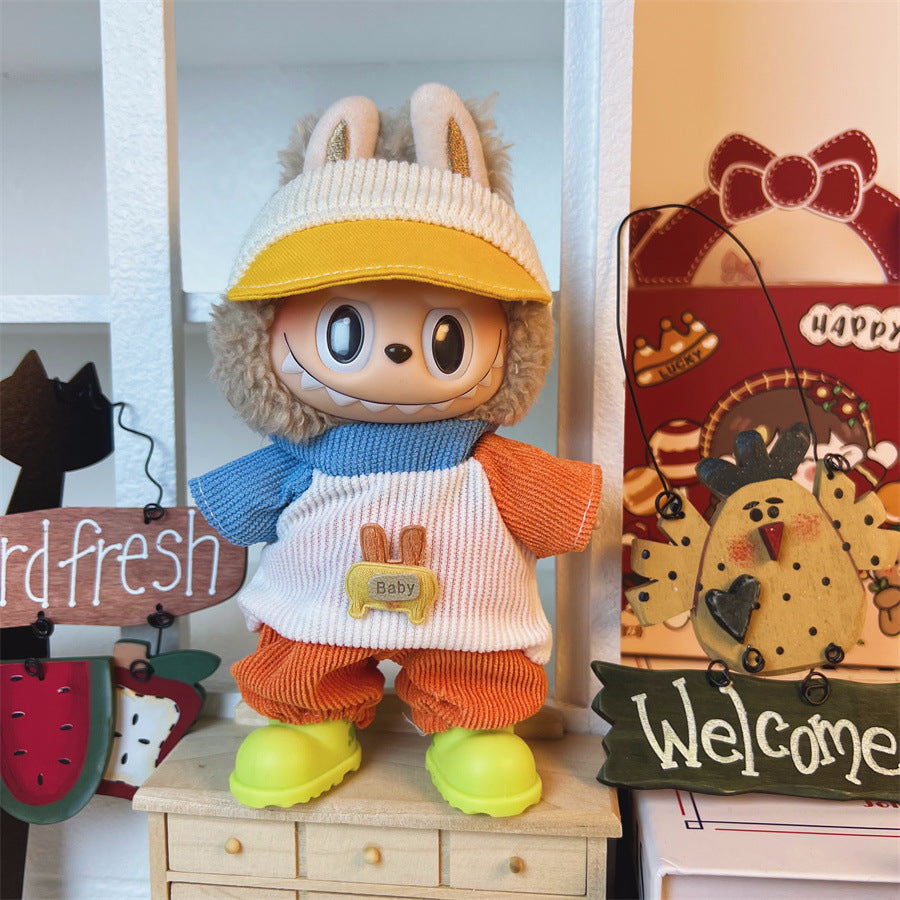 Ropa para Labubu de 17cm – Estilo Urban, Kawaii, Retro, Cosplay, preppy coreano y Más (Muñeca no incluida)