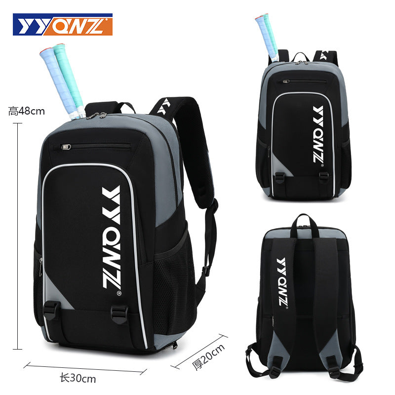 Mochila de Bádminton Unisex – Bolsa de Hombro para 3 Raquetas con Compartimentos Funcionales