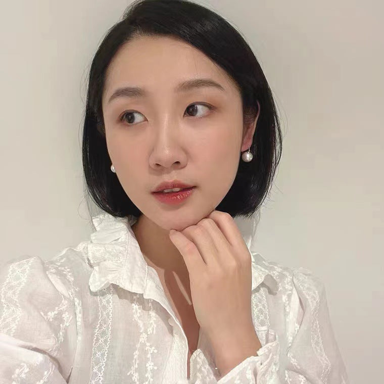 Aretes con Perla en Plata 925 – Estilo Retro Clásico y Elegante con Cierre Ballestilla