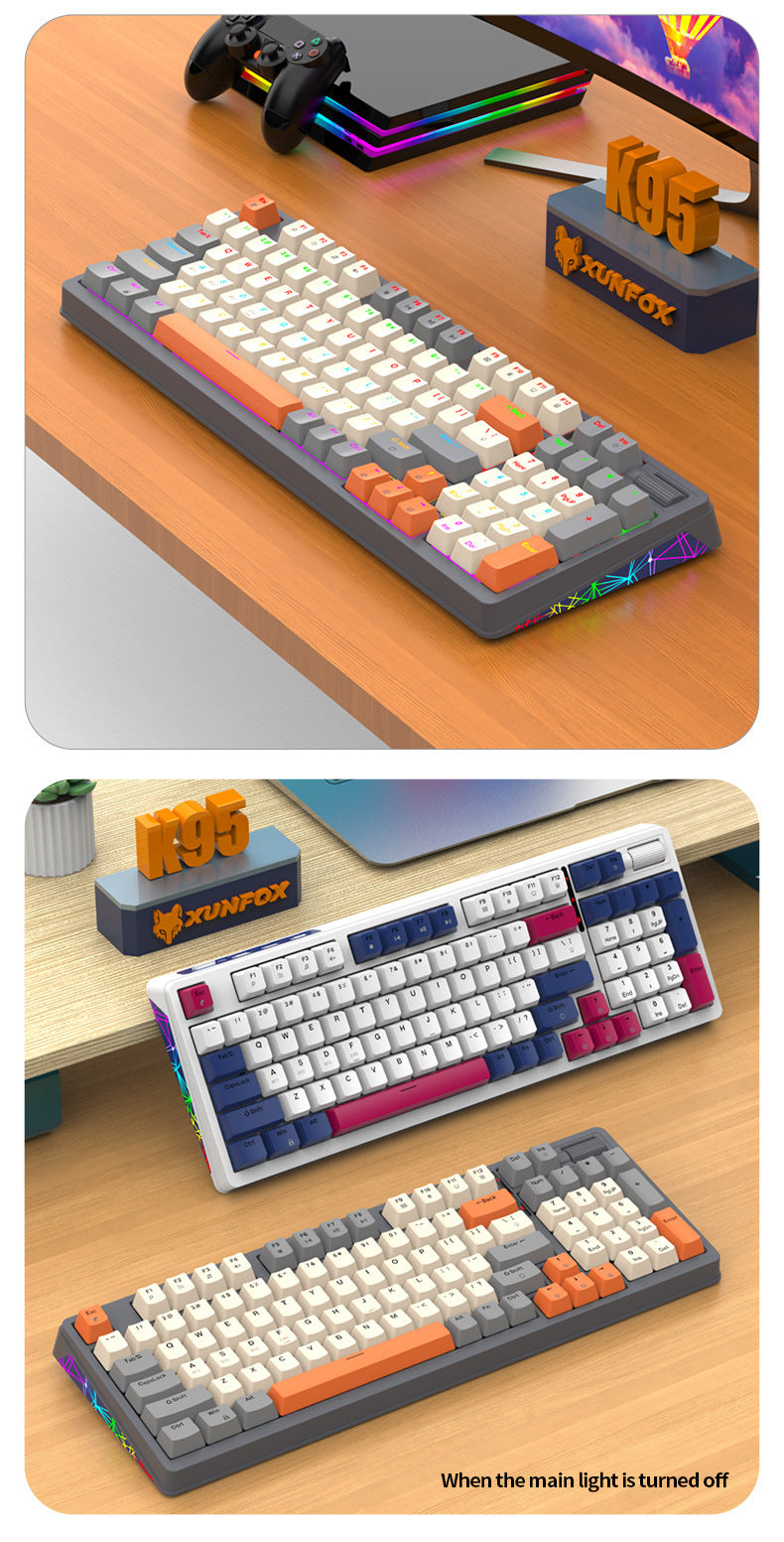 Teclado Mecánico Inalámbrico K95: 2.4G, Bluetooth, Tres Modos, Hot-Swap, Estructura Gasket para Juegos
