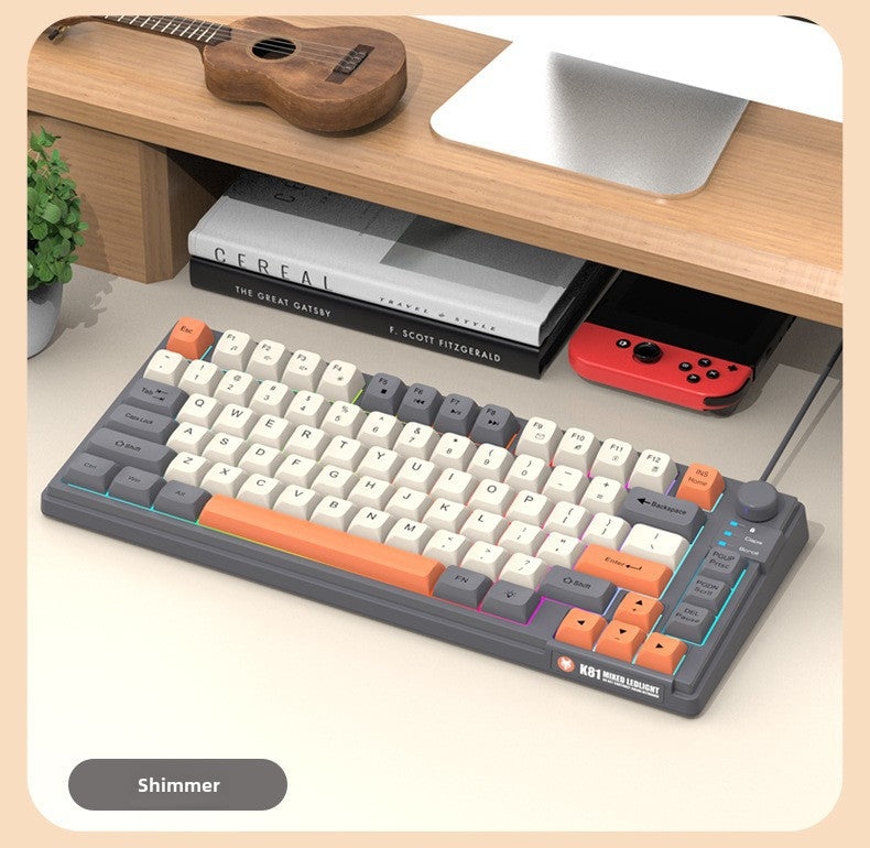 Teclado Gaming K81 con Iluminación: MDA Caps en Tres Colores, Compatible con PC y Laptop