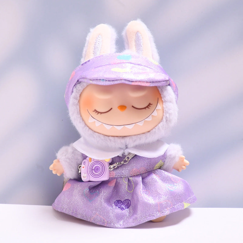 Stitch Story: Compatible with Labubu, Clothing Set, Accessories for 17cm Dolls, Accessories for Labubu (No Doll)