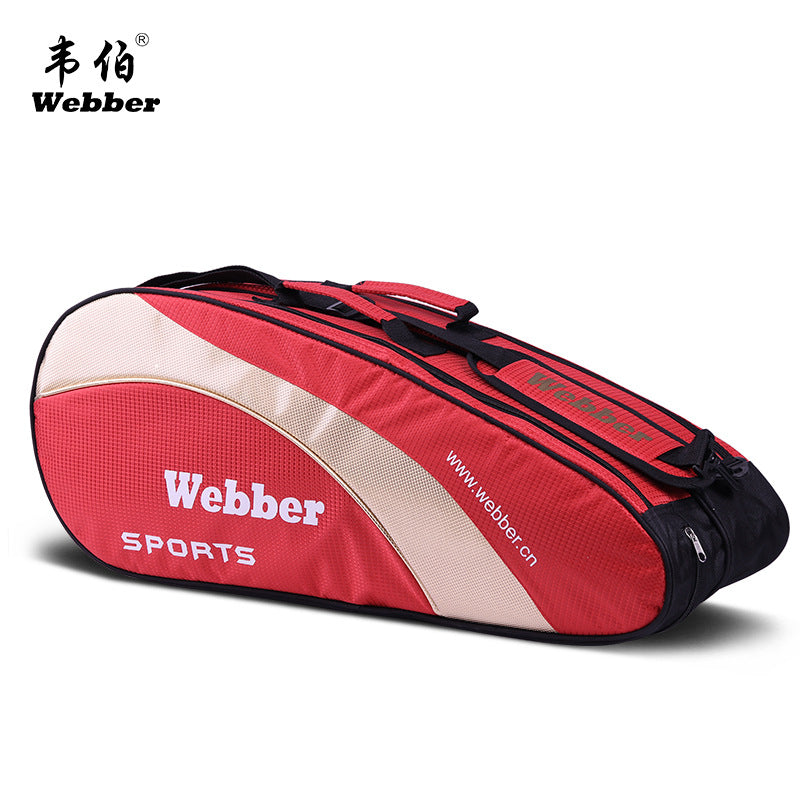 Bolsa Deportiva con Doble Correa y Espacio para 6 Raquetas de Badminton