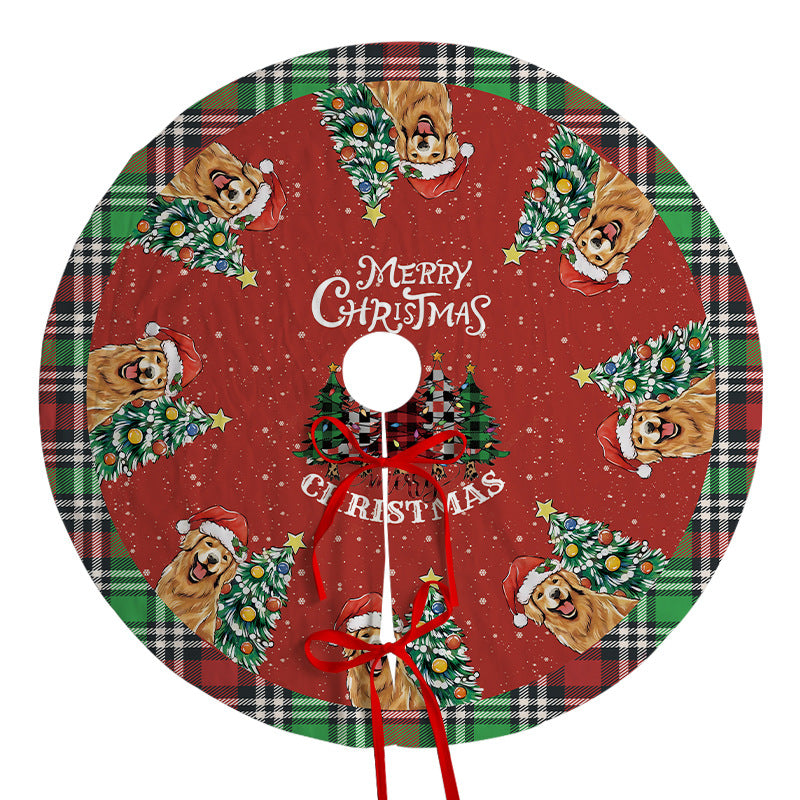 Base decorativa para árbol de Navidad con motivos festivos