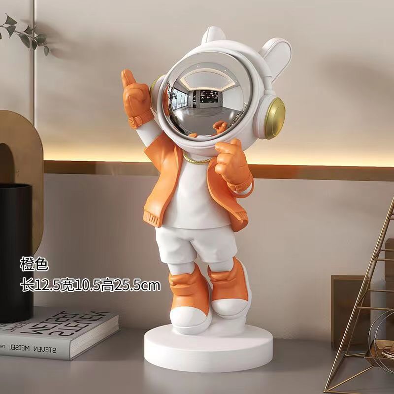 Figura de Astronauta Escuchando Música para Decoración
