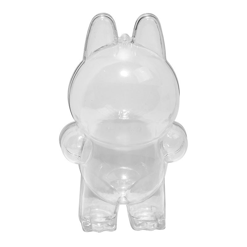 Caja de Exhibición Transparente para Labubu Gen 2 – Para colgar en la mochila o bolsa.