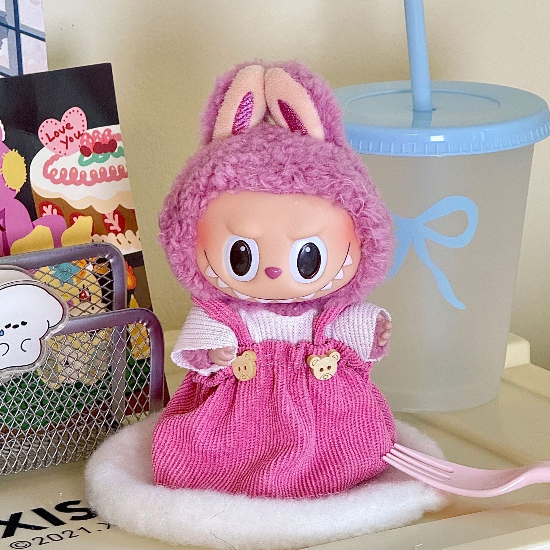 Ropa para muñecas estilo boho chick, para Muñecas Labubu de 17cm (Muñeca no incluida)