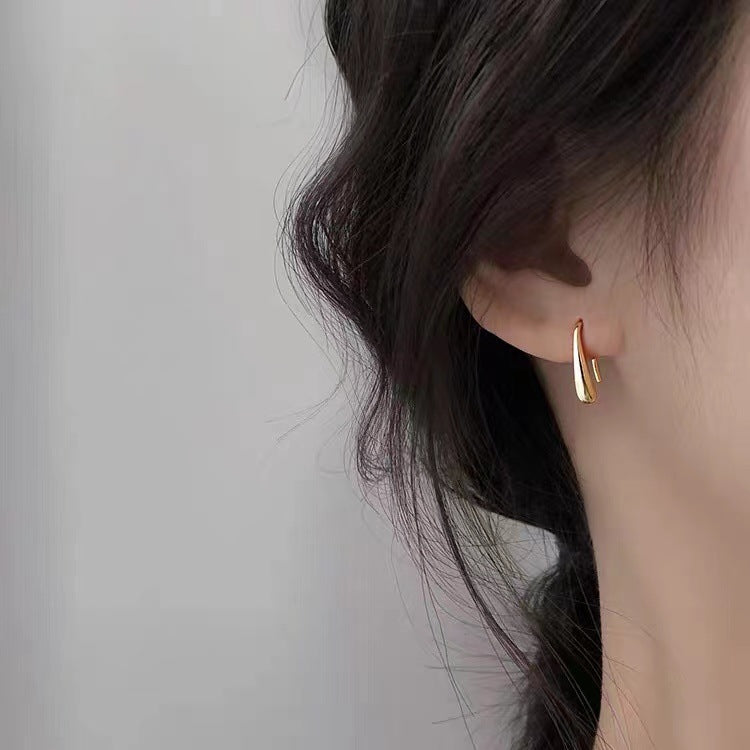 Aretes Gota de Plata S999: Diseño enhebrador - Cierre Gancho
