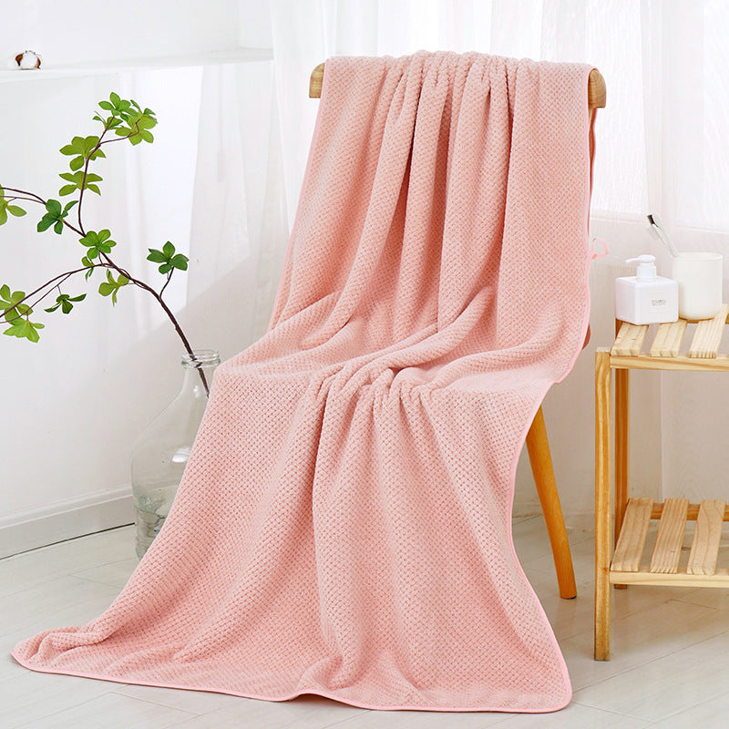 Bath Towel Coral Velvet: Absorbent & Quick-Dry Plush Towel
