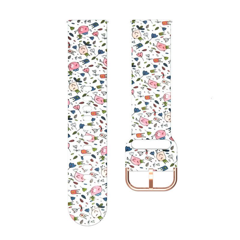 Printed Silicone Strap for Samsung Galaxy Active2 and Watch4: Compatible with Huawei GT 20/22mm