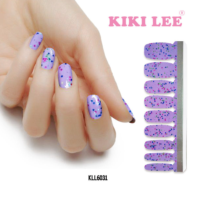 KIKILEE Stickers para Uñas: Pegatinas Completas con Efecto Esmalte y Brillo, Fáciles de Aplicar