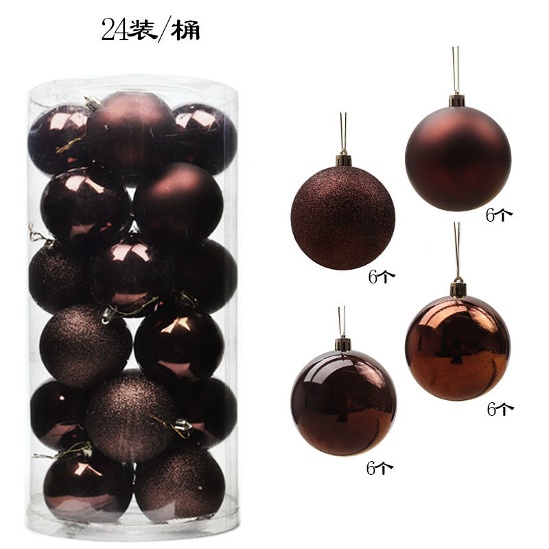 Bolas Navideñas Decorativas de Plástico con Acabado Metálico en Varios Colores