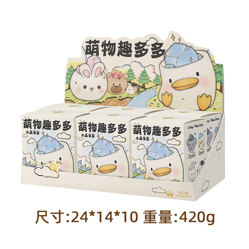 Luz Nocturna Aromatizante con Cuarzos y Figura de Animalito – Caja Sorpresa