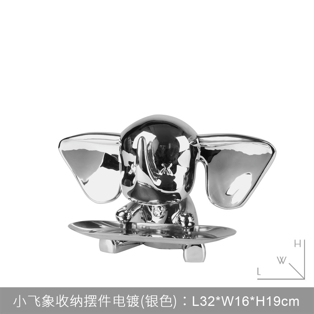Escultura Elefante Organizador de Llaves Dumbo para Decoración Moderna